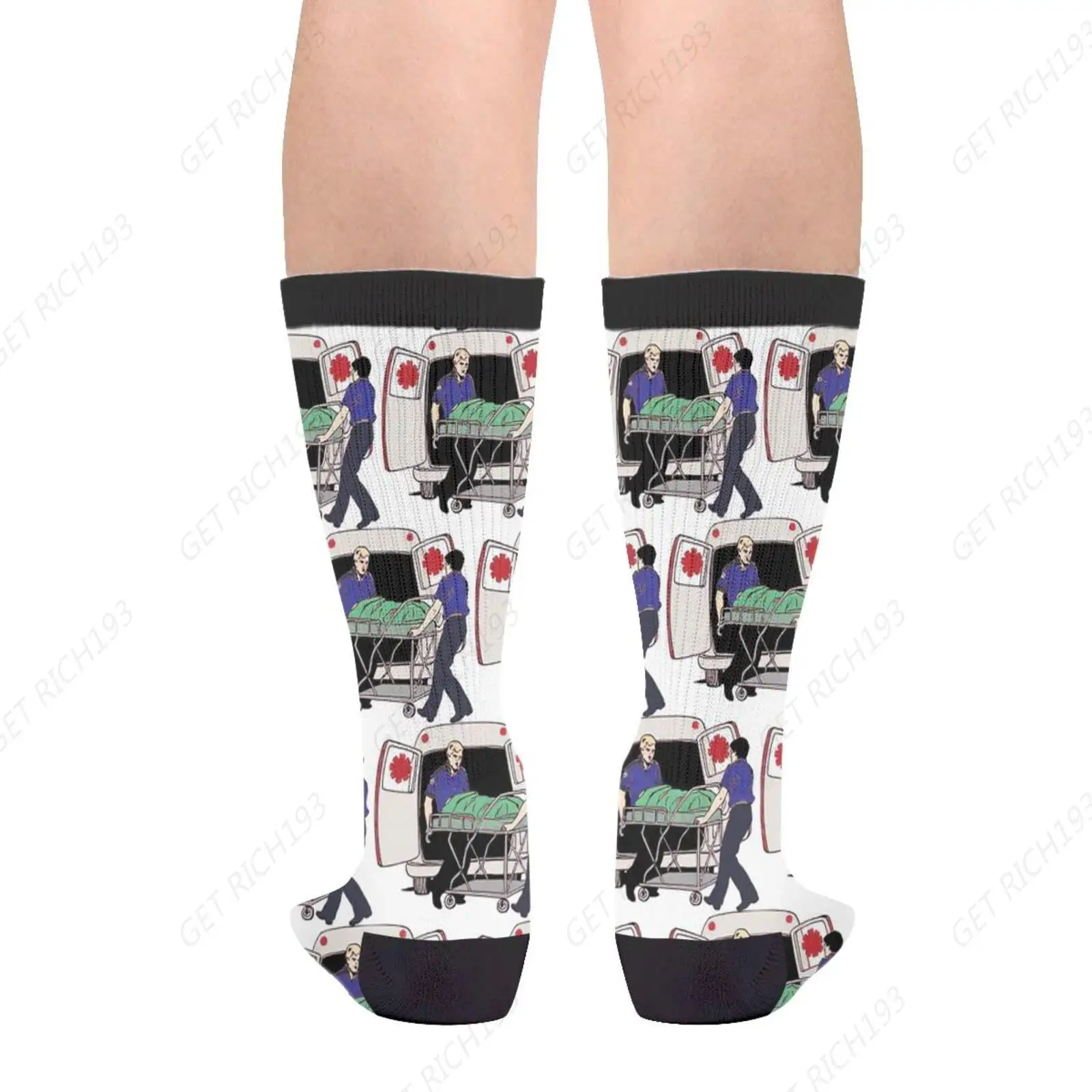 Ambulance Emergency Services Paramedics Casual Funny Funky Novelty Socks For Men Women