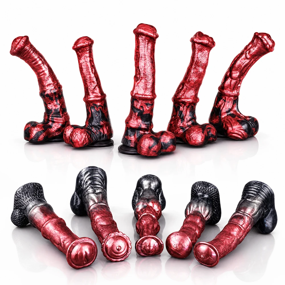 NNSX Horse Dildo Huge Soft Silicone Anal Plug Fake Monster Penis Butt Plug G-spot Stimulation Masturbation Adult Sex Toys 18+