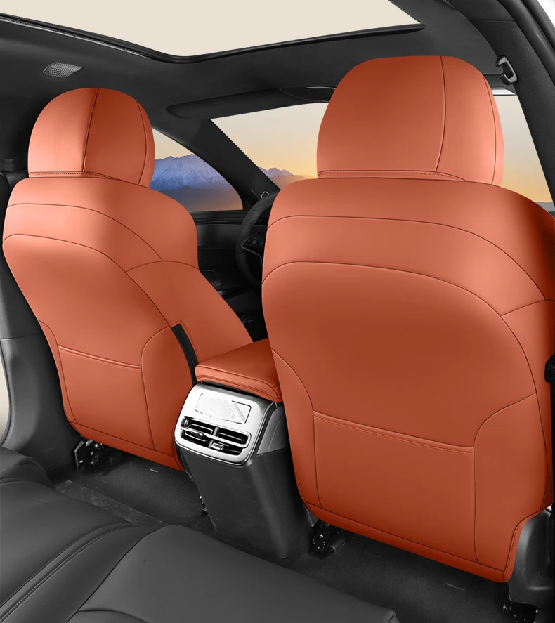For BYD Tang L Custom Fit Accessories Car Seat Covers 3 Rows 7 Seats Front middle and rear Full Set Top Quality Leather