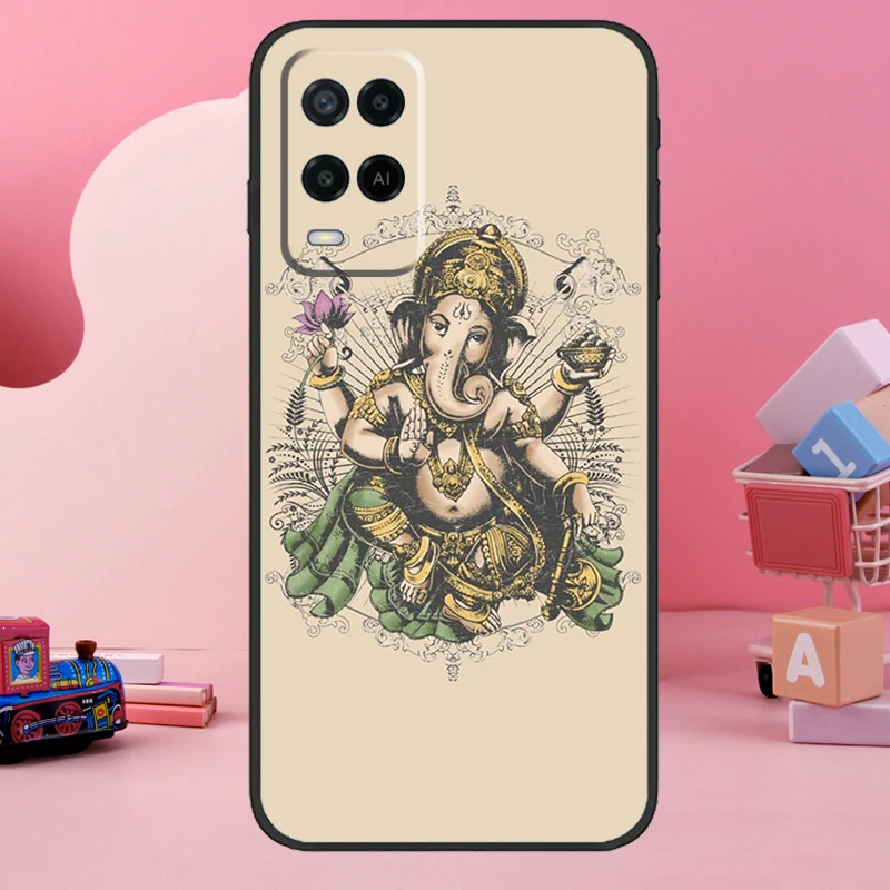 Lord Ganesha Case For OPPO A57s A17 A16 A15 A54 A74 A76 A96 A52 A72 A5 A9 A31 A53 A77 A91 A93 A54s Cover