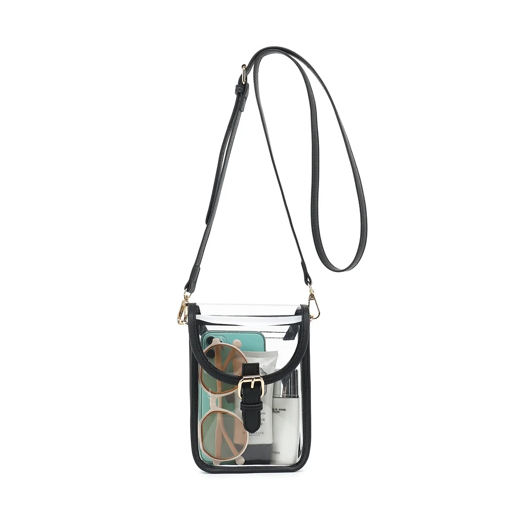 New PVC Clear Should Bag PU Leather Clear Messenger Bag Casual Shoulder Purses Jelly Transparent Women Hand Bag Clutch Women Bag