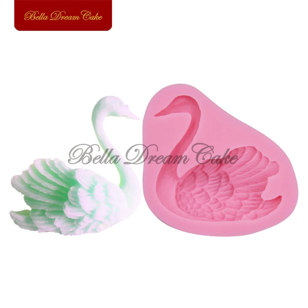 3D Small Size Swan Design Silicone Mold Fondant Chocolate Mould DIY Clay Plaster Model Cake Decorating Tools Kitchen Bakeware