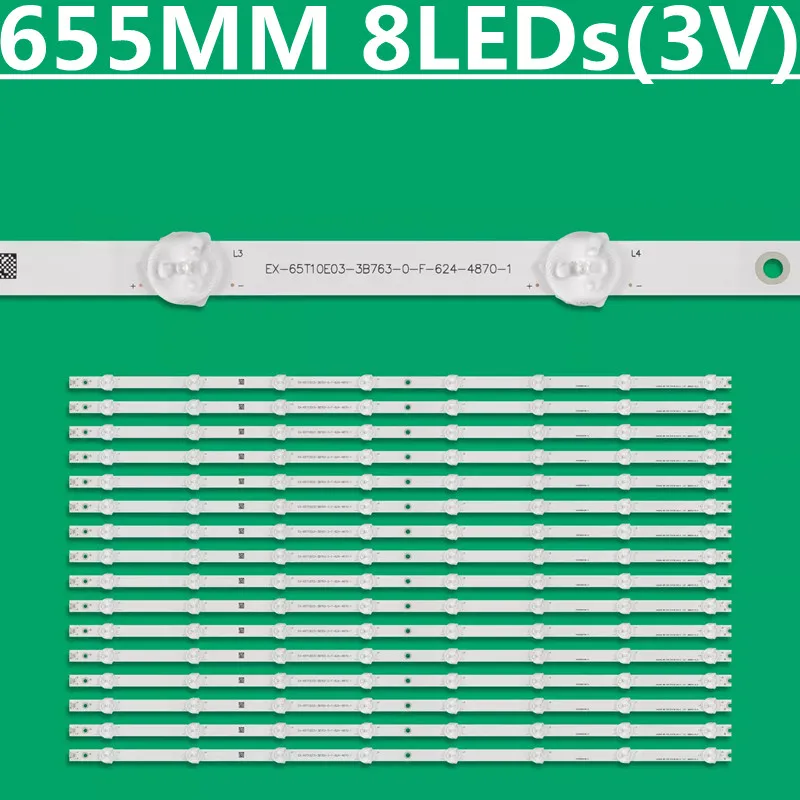 LED Backlight Strip For LB65018 V0-01 EX-65T10E03-3B763-0-F-624-4870-1 D65U-D2 D65-D2 E65X-C2 E65X-C2 T650QVN05.0 T650HVF05.5 T6