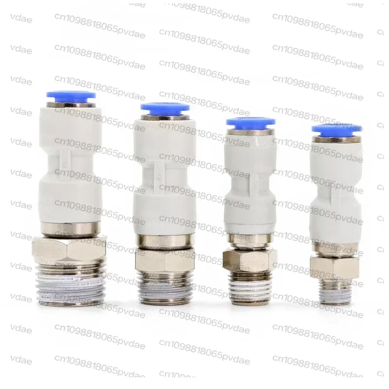 Tool Parts Pneumatic Air Fitting 360° Rotary Connectors Swivel Joint High Speed Rotation /8/10/12mm MaleThread M5 Quick Coupling