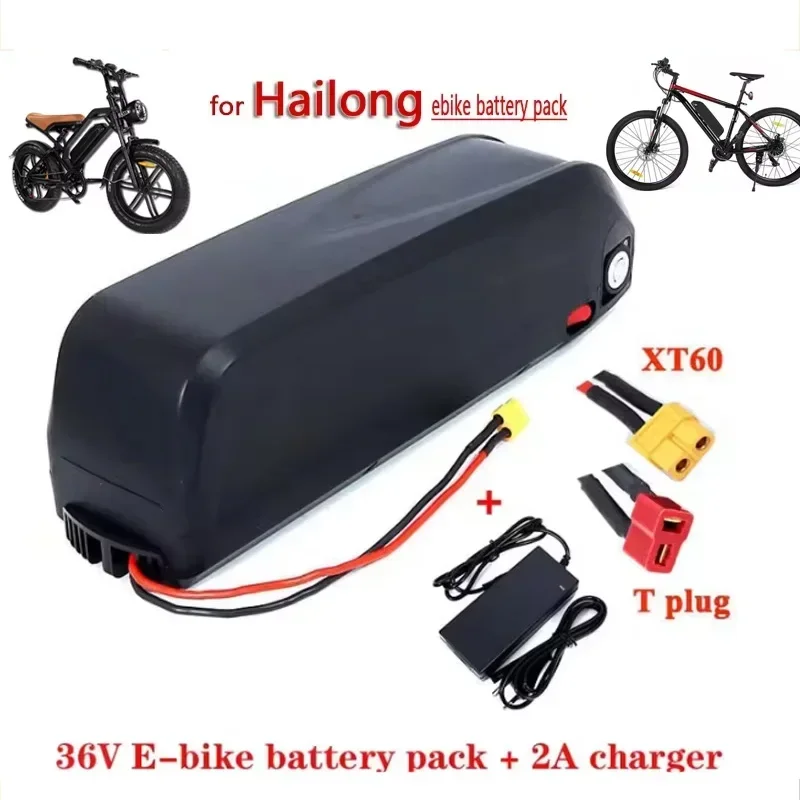 2024 New 36V 48V 52V 20AH Hailong Abic Battery 30A BMS 350W 500W 750W 1000W 18650 Battery Free Charger