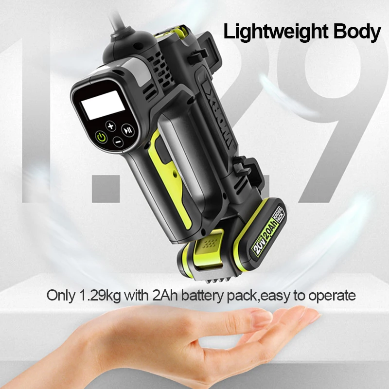 Imagem -04 - Worx-bomba de ar Inflável Automática Portátil Bomba de ar sem Fio Multifuncional do Carro Luzes de Advertência ao ar Livre Alta Pressão 20v Wu092