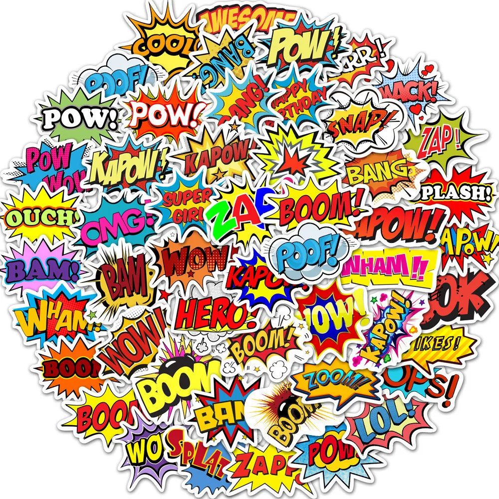 50 peças adesivos de letras surpresa em inglês rock-à prova d'água e removíveis para bagagem, decoração de mala gravaçãoYourLife Store