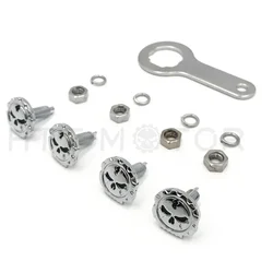 Motorcycle Parts Gear Skull License Plate Mount Hardware Wrench Lockwasher Nut 1/4