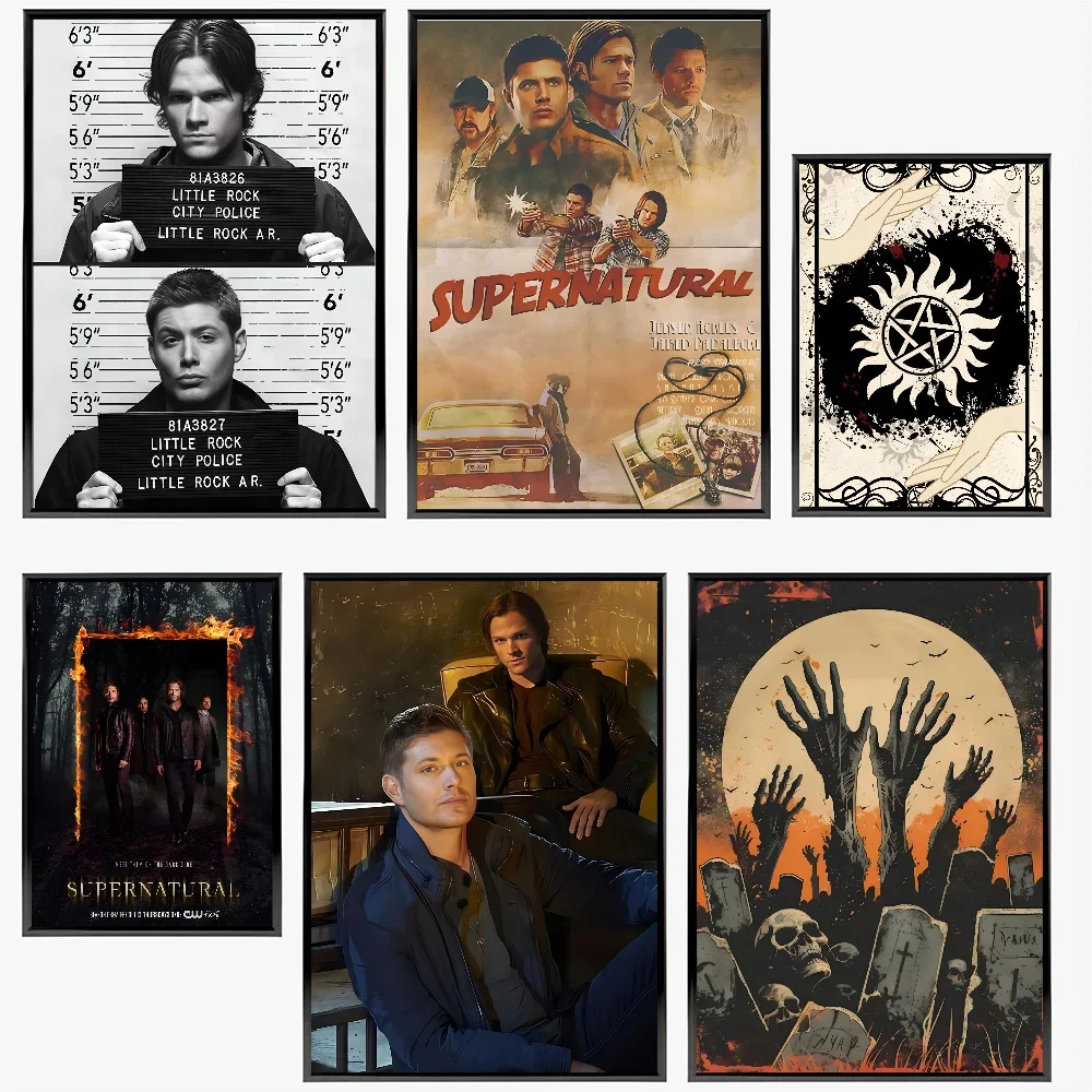 TV-Serie „Supernatural“ Wandkunst, HD-Leinwanddruck-Poster, geeignet für Zuhause, Wohnzimmer, Zimmer, Eingangsdekoration, Gemälde