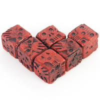 Halloween Retro Red Skull D6 Dice Set Skeleton Dices Scary Novelty Board Game Accessories for Club Pub Funny Party Game