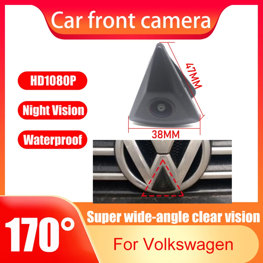 

HD Front View Camera For Volkswagen T5 Passat Golf 5 6 mk7 Polo T6 Touran Jetta CC Touareg Beetle Transporter CCD 1080P Fisheye