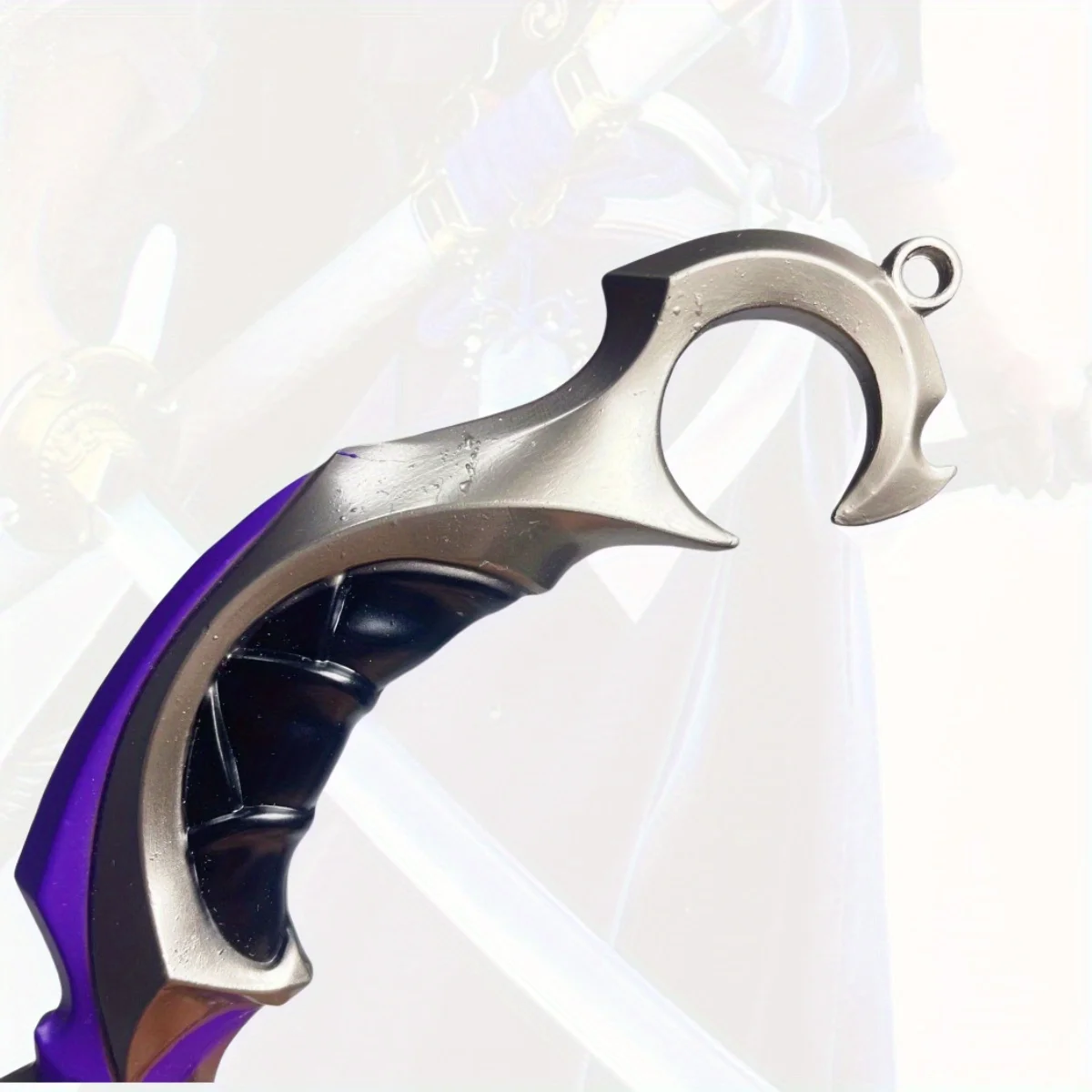 7인치 발로란트 리버 반달 메탈 카타나 검 닌자 나이프 일본식 검 오리지널 사무라이 검 코스프레 소품 장난감