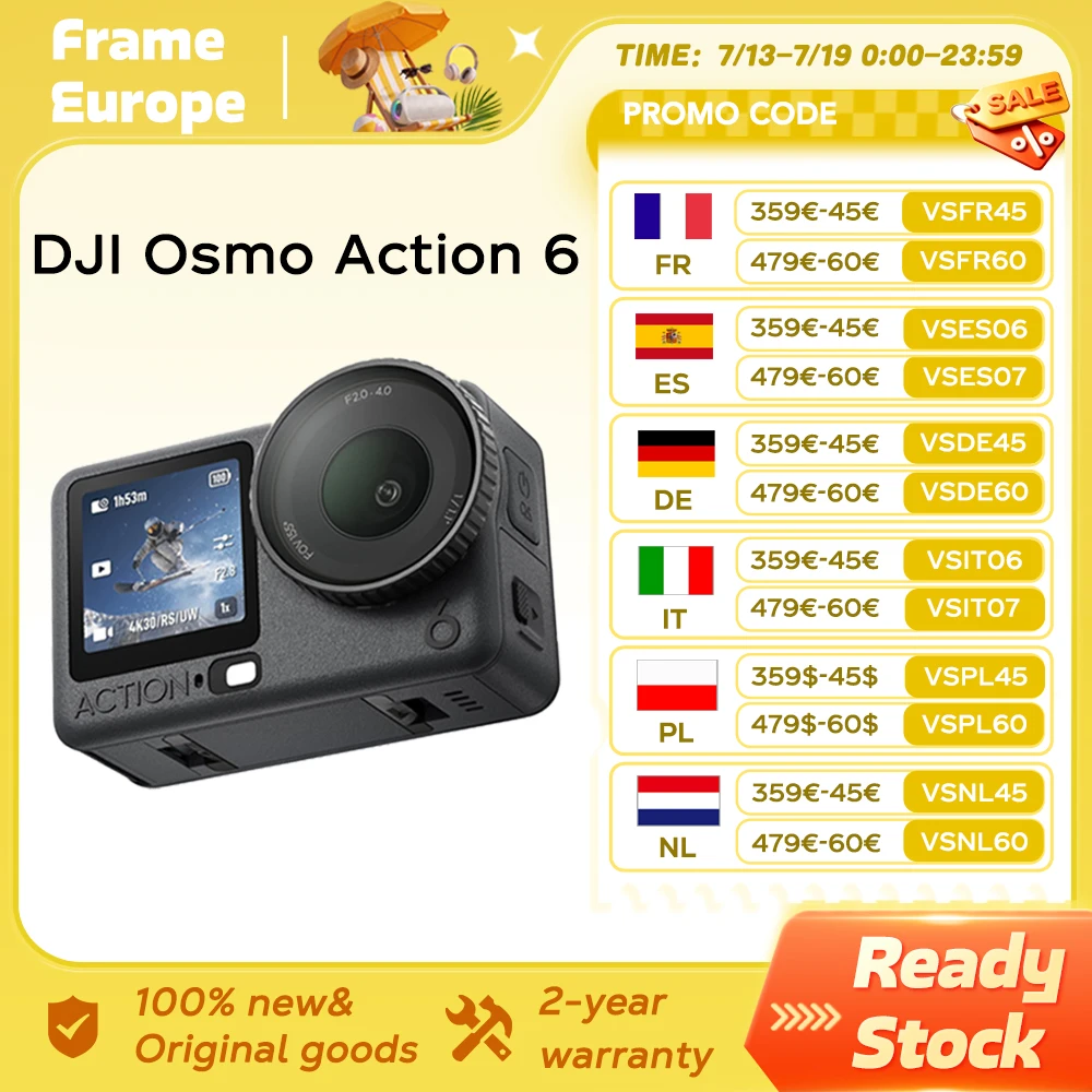 DJI Osmo Action 6 Essential Combo, Cámara de Acción con Sensor Cuadrado de 1/1.1 Pulgadas, Apertura Variable de… — oferta en AliExpress