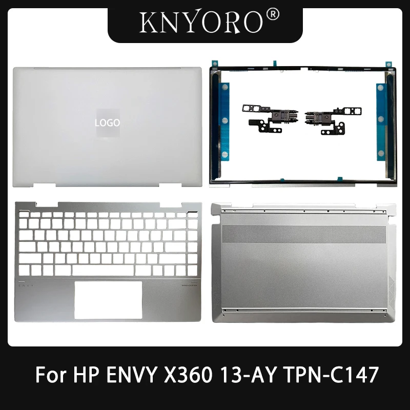 

Original New Laptop Case For HP ENVY X360 13-AY TPN-C147 LCD Back Cover Front Bezel Hinges Palmrest Upper Lid Bottom Case Silver