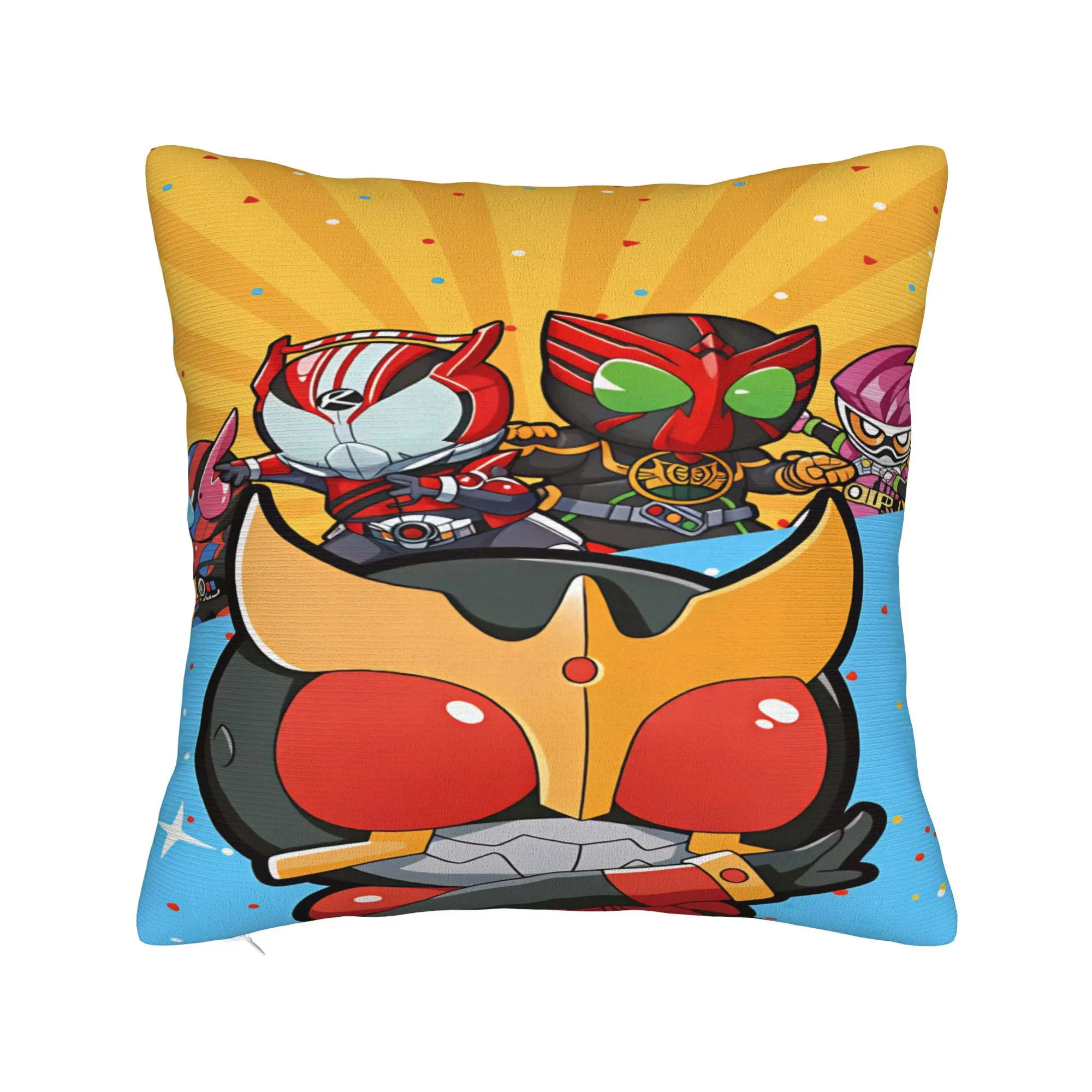 Kamen Riders Pillow Case  Graphic Pillow Cover For Sofa Home Decor Kawaii Cushion Cover