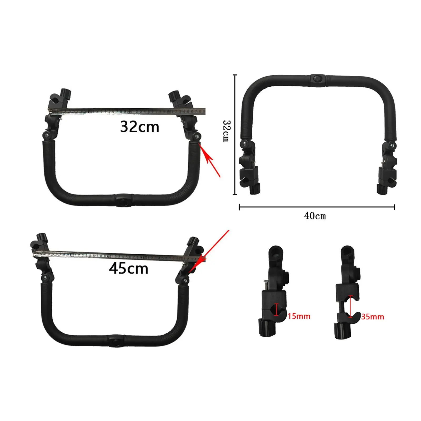 Barra protectora de manillar Universal para cochecito, barra de soporte delantera para carrito, manualidades