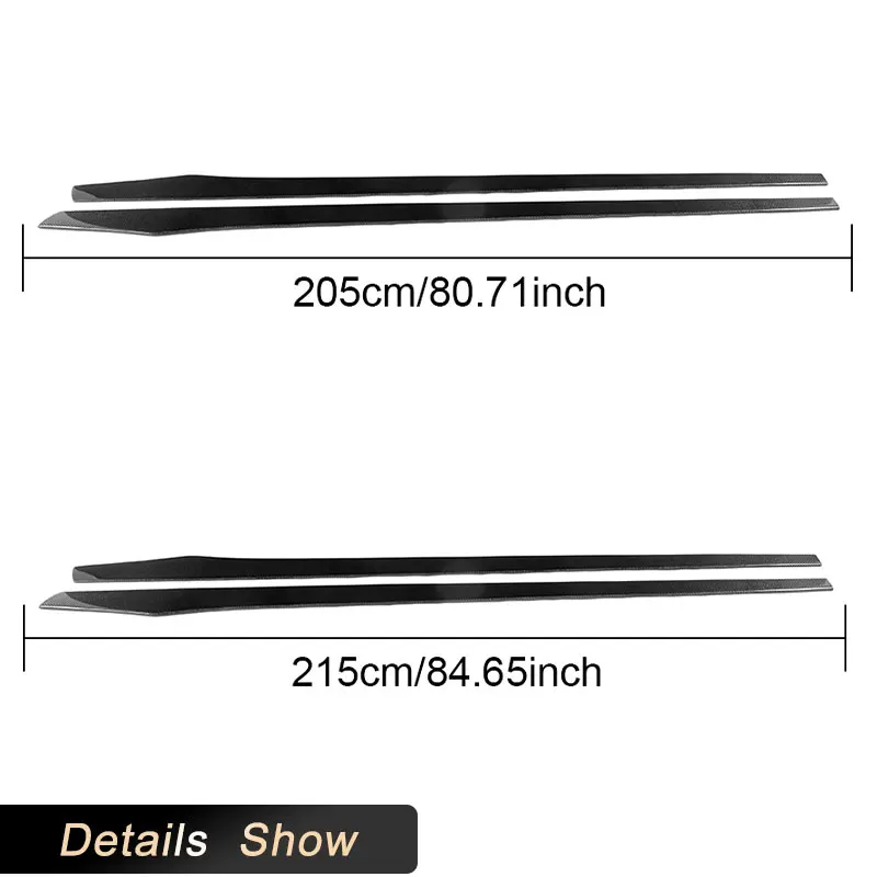 Universal Car Side Skirts Extensions Carbon Fiber for BMW F06 F12 F13 M6 F80 F82 M3 M4 2013-2019 Side Apron Lip Body Kits FRP