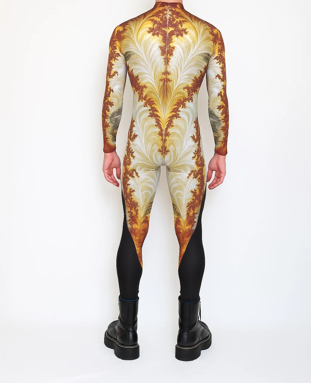 Bunter Kunstdruck Herren Feiertags-Party-Jumpsuit Erwachsenen Bühnen-Performance-Bodysuit Halloween Cosplay Karneval Radsport Zentai – Detail 5