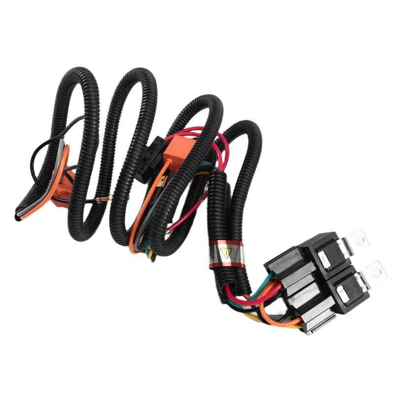 

Car H4 12V LED Headlights Relay Wiring Harness Kit High Low Enhancer Car Accessories