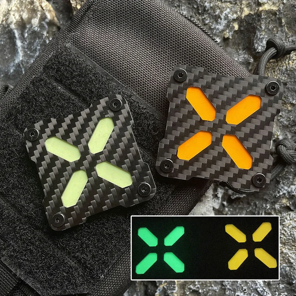 

Carbon Fiber Patch Luminous Tactical Square Badge for Vest Backpack Clothing Decoration
