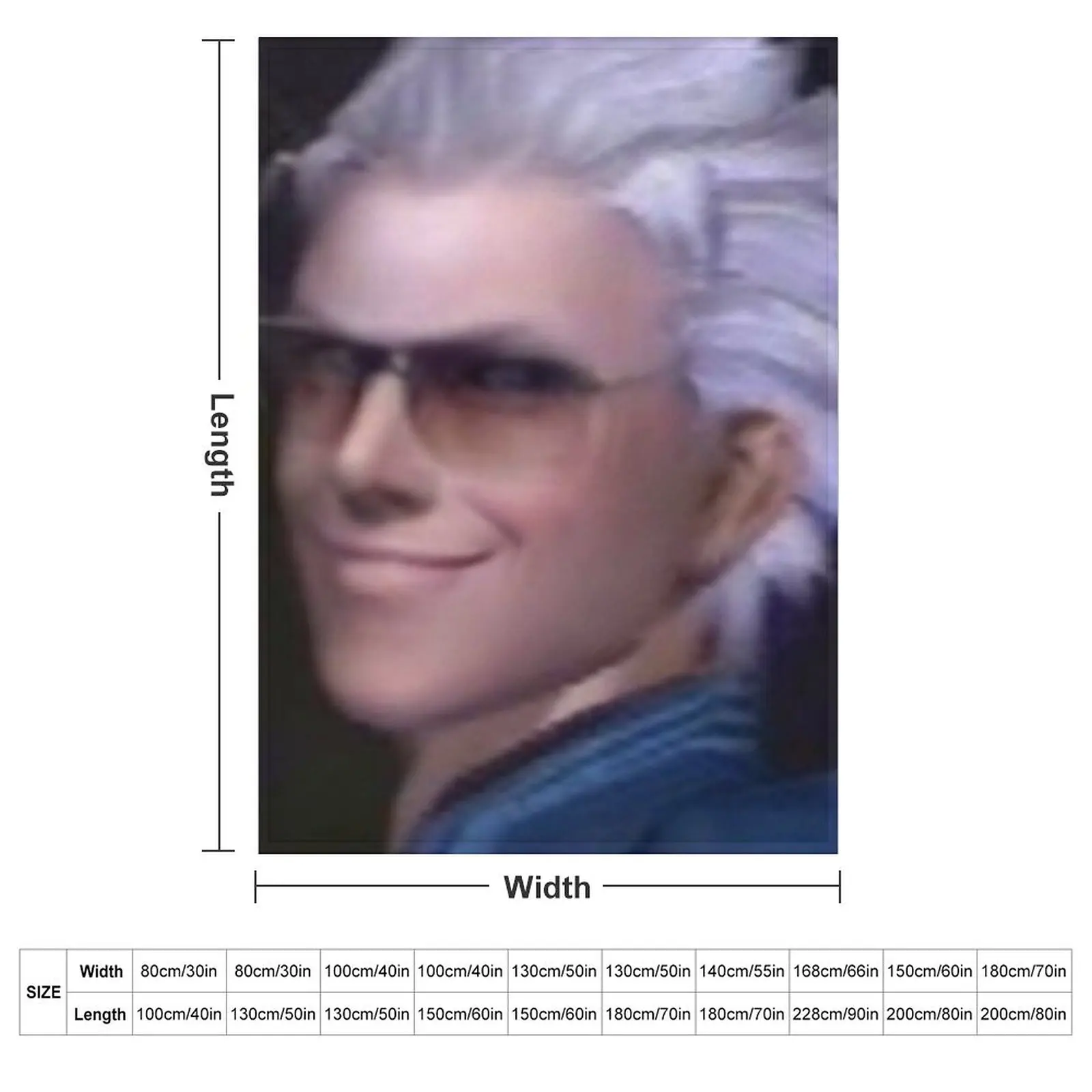 Vergil From the Devil May Cry Series Throw Blanket couch cozy soft plush fuzzy picnic outdoor blanket