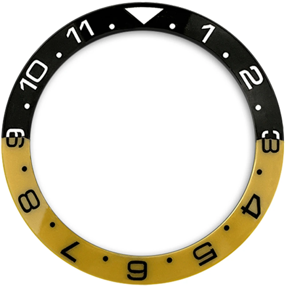 38MM-30.7 SUB/GMT Ceramic Bezel Incline Watch Ring 1-11/ 2-22/10-50Index SUB 007 Outer Ring Replacement Watch Parts