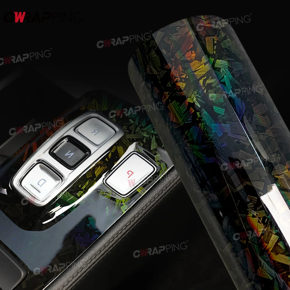 Glänzend Geschmiedet Carbon Faser Auto Aufkleber Verpackung Werkzeuge Zubehör Auto Außen Auto Aufkleber Fahrzeug Dekoration Vinyl Film Wrap