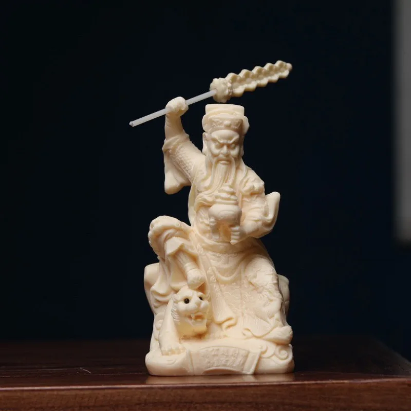 Factory Direct Supply Ivory Nut Statue Zhao Gongming Statue Home Desktop Furnishings Car Decoration Crafts Gift Box