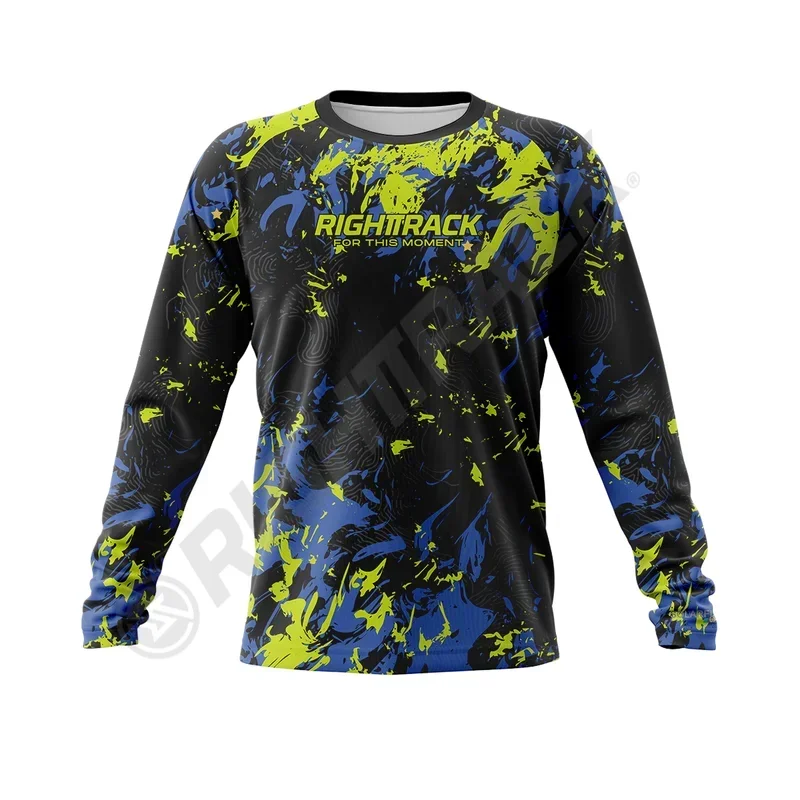 New arrivals RightTrack logo T-shirt men long sleeve fishing clothing mesh UPF50 UV hunting climbing camping hiking apparel