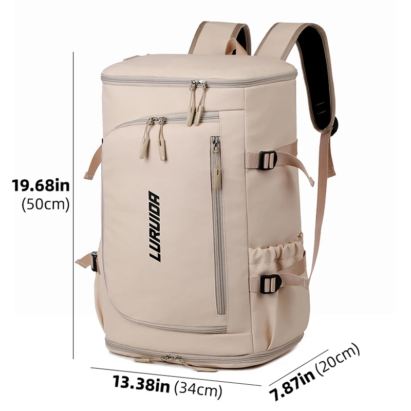 Zaino unisex con apertura grande con scomparto per scarpe indipendente Borsa a tracolla da basket per sport all'aria aperta casual multitasche