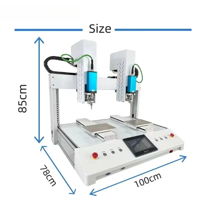 Servo Batch Dual Station Locking Screw Driver Tightening Machine High Efficiency Automatic Locking Screw Machine