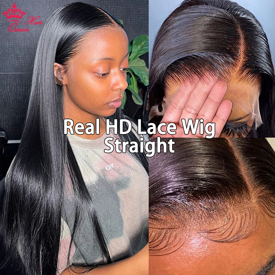 Invisible HD Lace Wigs Virgin Human Raw Hair Wig Malaysian Straight 13x6 13x4 Lace Frontal Pre Plucked Baby Hair Small Knots