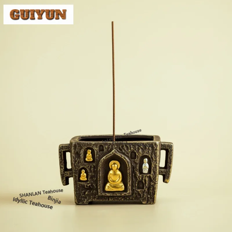 Dunhuang Mogao Grottoes Thousand Buddha Incense Holder Incense Waterfall Incense Burners Meditation Censer Buddhism Craft
