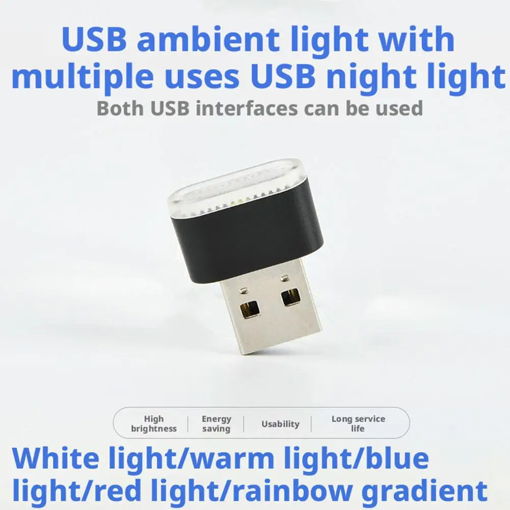 

Mini USB Car LED Ambient Light 7 Colors Atmosphere Decoration Lamp Portable Nightlight For Auto Interior PC Laptop Bank Plu Y2G0