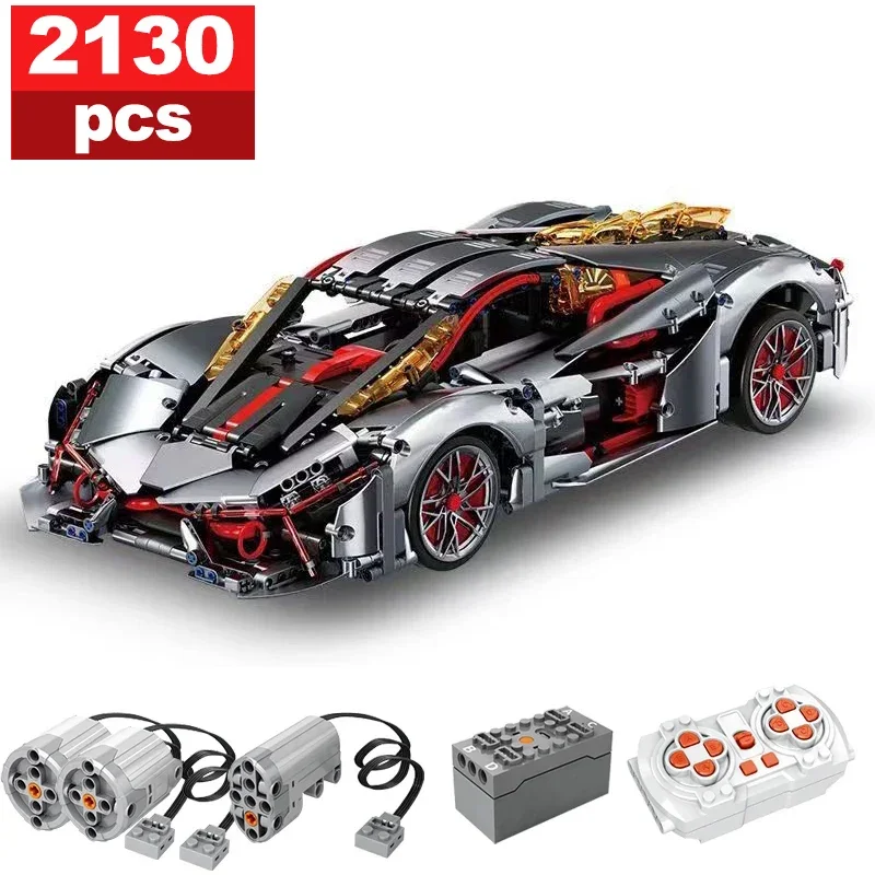 

2130Pcs 1:10 DIY Technical Remote Control Sports Car Building Blocks Assembling Creativity City Racing Bricks Kids Toys Gifts