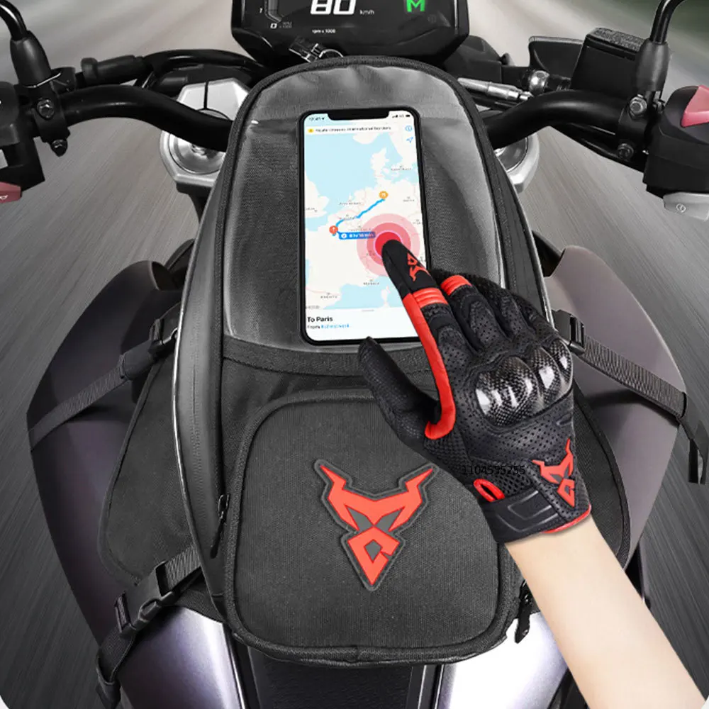 

Motorcycle Navigation Tank Bag Big Capacity Motorbike Universal Strong Magnetic Bag Motorbike Touchscreen Moto Fuel Tank Bag