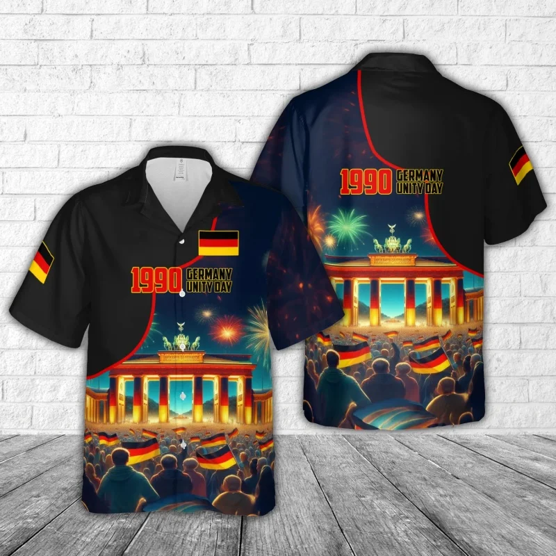

Гавайская рубашка с немецким уникальным узором для мужчин, Германия, блузка с короткими рукавами и 3D принтом, летние повседневные свободные рубашки Aloha