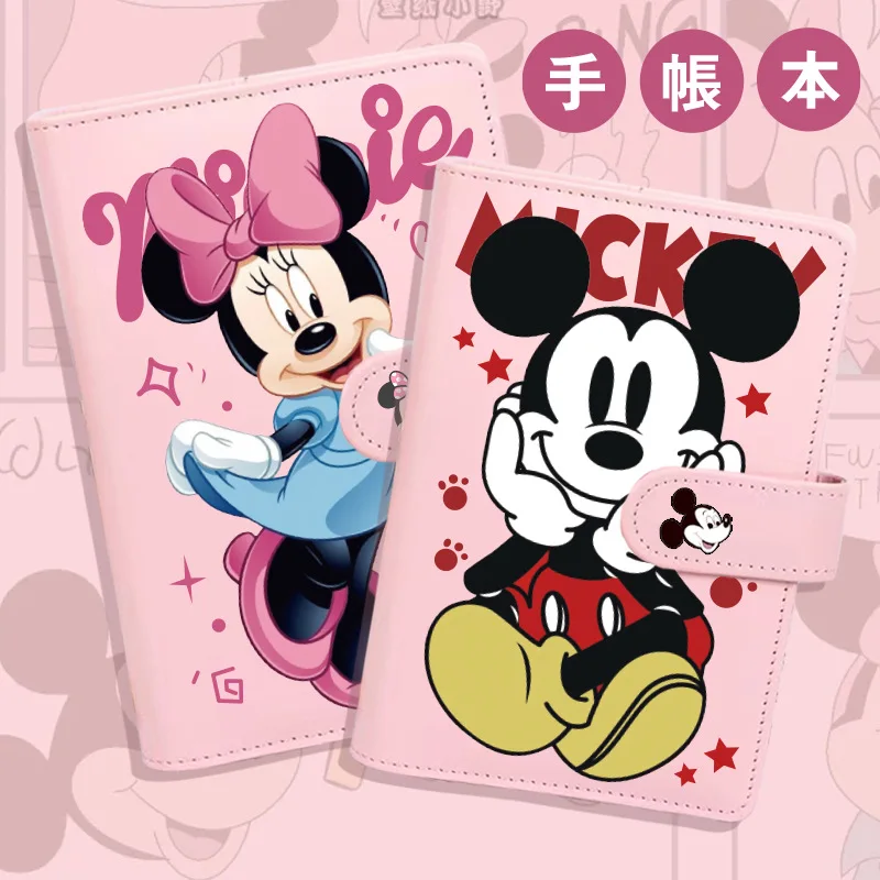 Disney Mickey Mouse Minnie Mouse Student Diary Loose Leaf A6 Pu Leather Budget Binder Notebook Gift Stationery Wholesale Friends