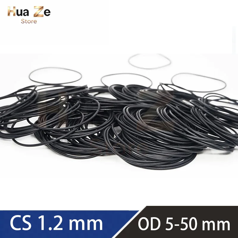 50 500 2000pcs , CS 1.2mm OD  5 5.5 6 6.5 7 8 9 10 11 12 13-50mm,Black NBR O-Ring Seals Oil Resistant Round Gaskets Customizable