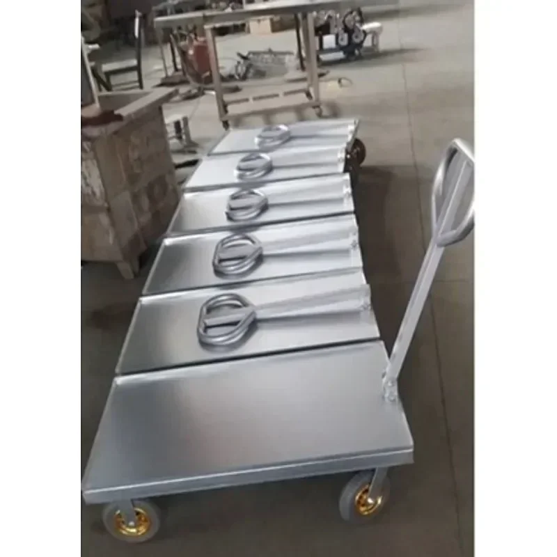 عربة مسطحة رخيصة ودقيقة ذات 4 عجلات مقطورة صامتة قابلة للطي لوحة فولاذية لمركبات النقل المبيعات الساخنة