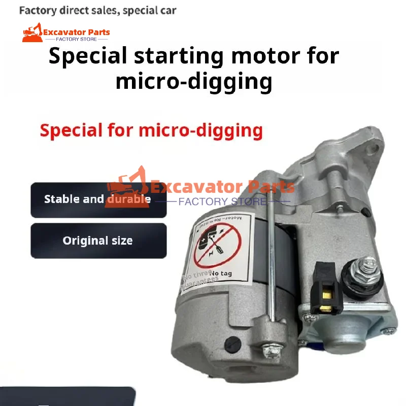 For Mini Excavator Kubota KX U15 XCMG XE 15/17 SDLG 16 Starter motor Engine starter magnetic switch Excavator Parts