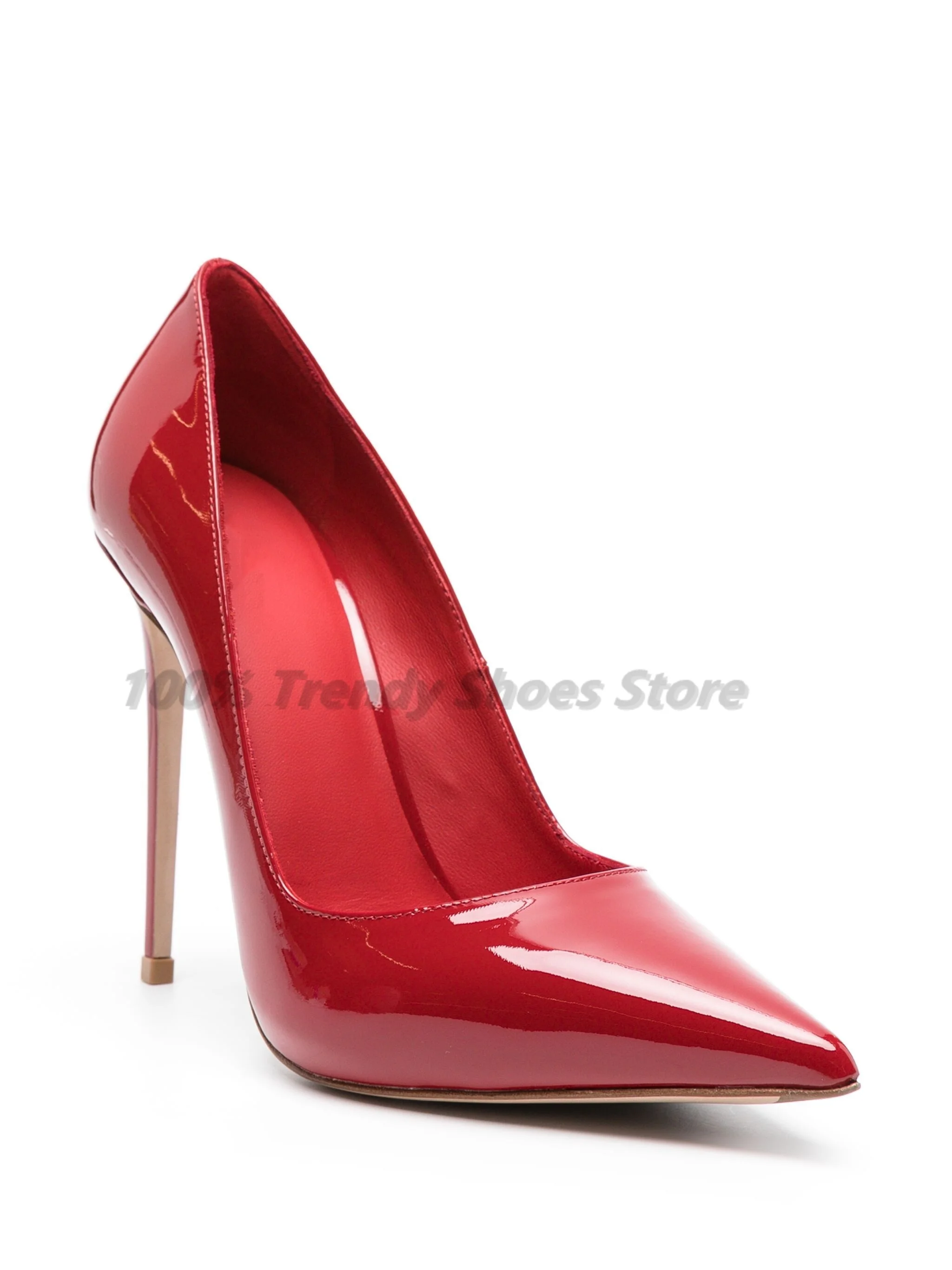 

European and American Sexy Patent Leather High Heels Single Shoes Slim Heels Shiny Surface Fashionable New Women's Shoes