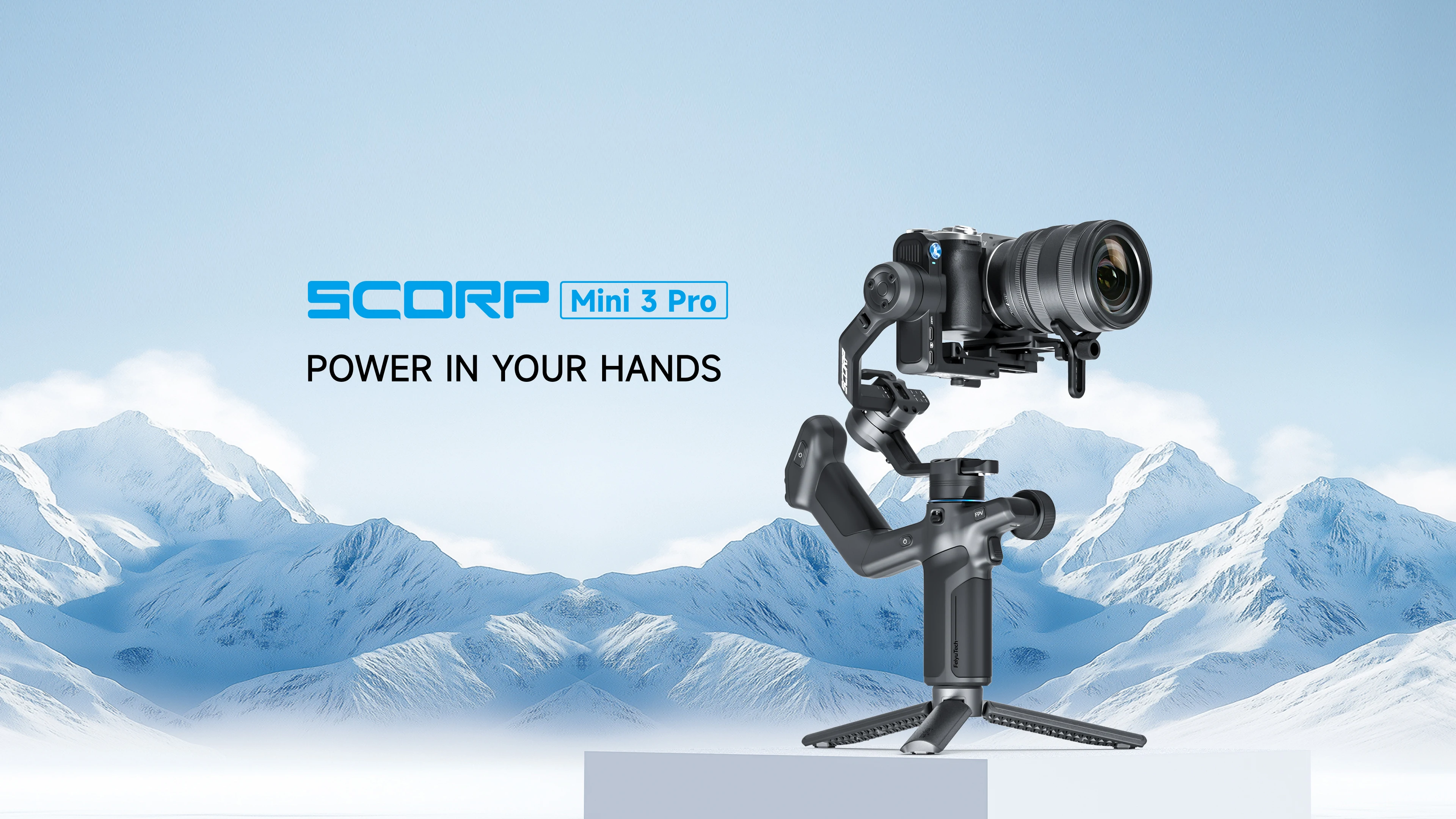 FeiyuTech SCORP Mini 3 Pro 3-in-1 Gimbal für Mirrorless-, Action-Kameras und Smartphones mit KI-Tracking 4.0, Abnehmbarer Griff, Unterstützt bis zu 2 kg, 14 h Akkulaufzeit – Detail 1