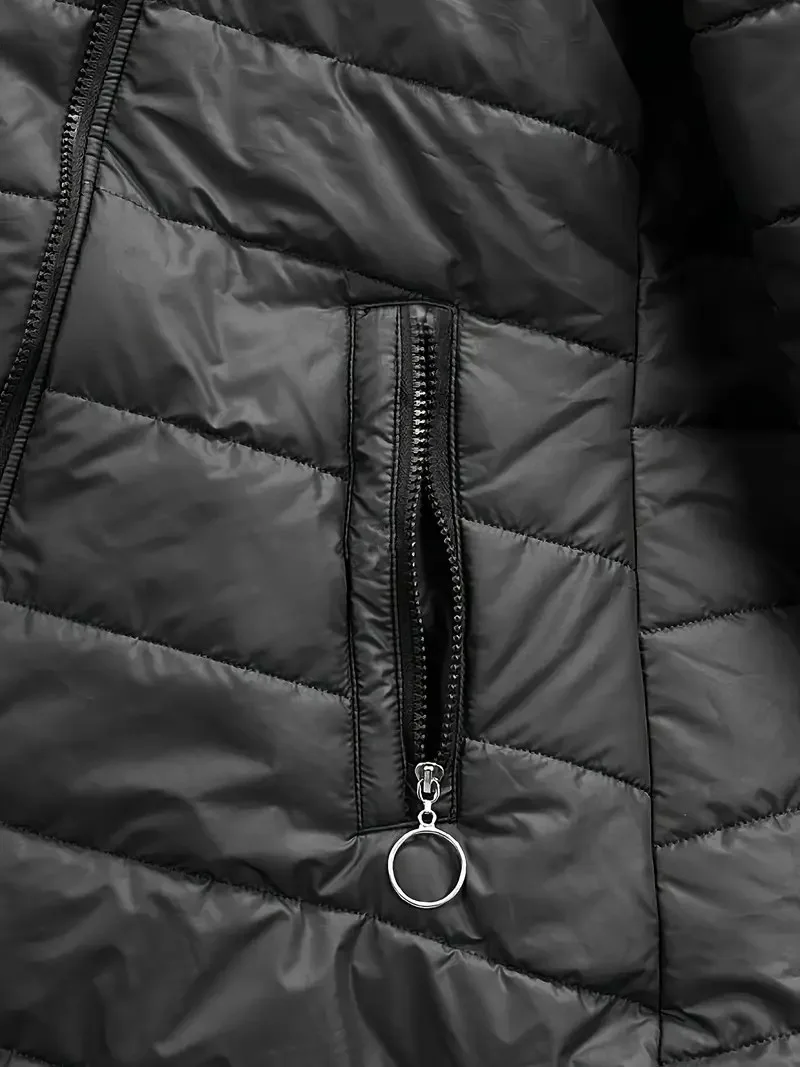 Nieuwe katoenen damesjas Warm Slim Fit Capuchon Halflange bovenkleding met lange mouwen Modieuze exportkwaliteit