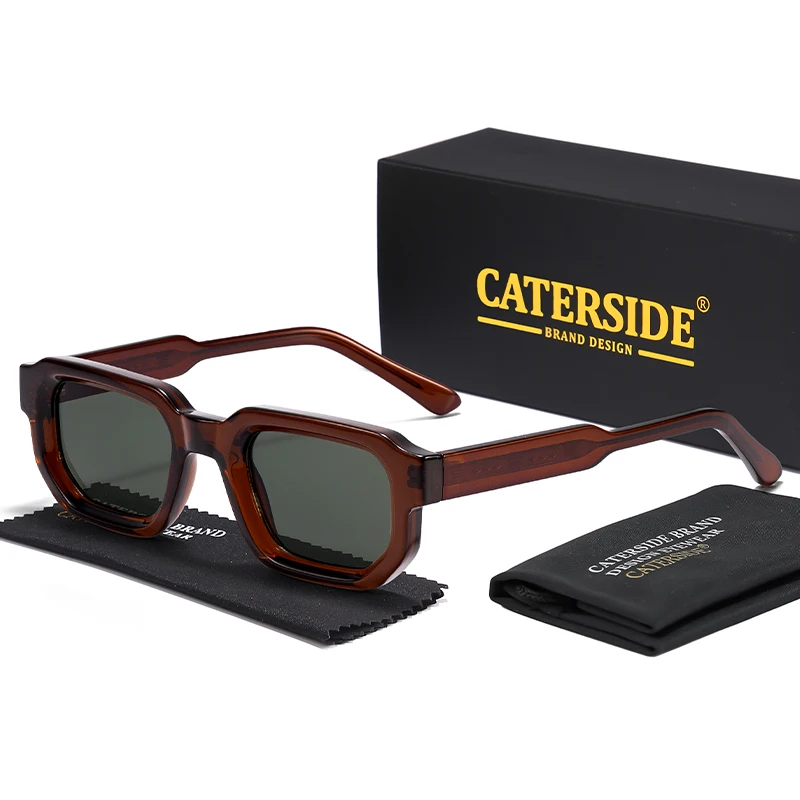 CATERSIDE Neue Vintage-Punk-Sonnenbrille für Herren, kleiner Rahmen, Farbverlaufsgläser, Sonnenbrille für Sommer, Strandparty, ideale Wahl für Geschenke – Detail 4