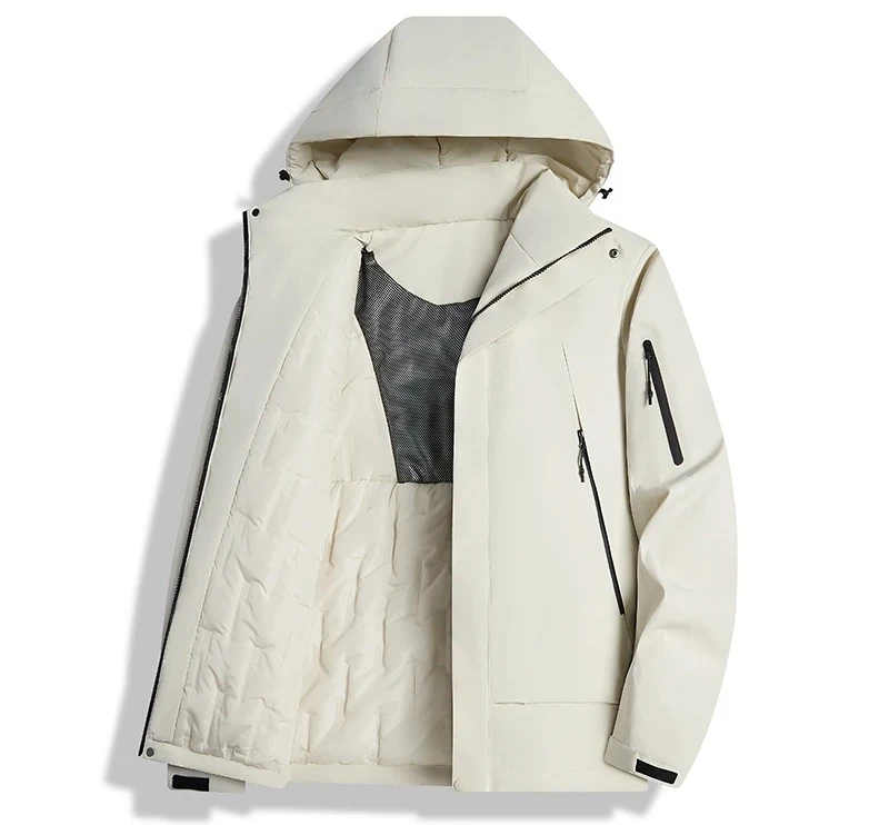 

Unisex Waterproof Ski Jacket with Detachable Hood Windproof Warm Winter Coat Insulated Multi-Pocket Outdoor Sports Parka