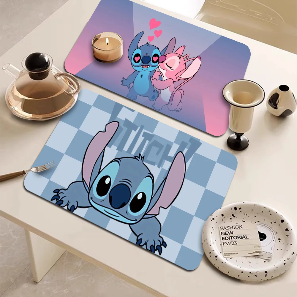 Stitch Coffee Mat Dish Draining Mat Drying Mat Quick Dry Bathroom Drain Pad Kitchen Faucet Placemat