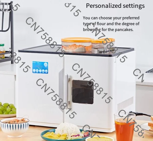 Electric Chabati Flat Bread Burrito Machine 1800W Intelligent Dough Press, Fully Automatic Scone Machine Robot