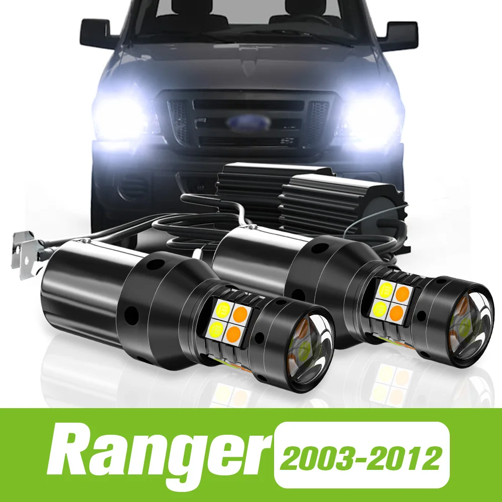 

2pcs For Ford Ranger 2003-2012 Dual Mode LED Turn Signal+Daytime Running Light DRL 2005 2006 2007 2008 2009 2010 Accessories