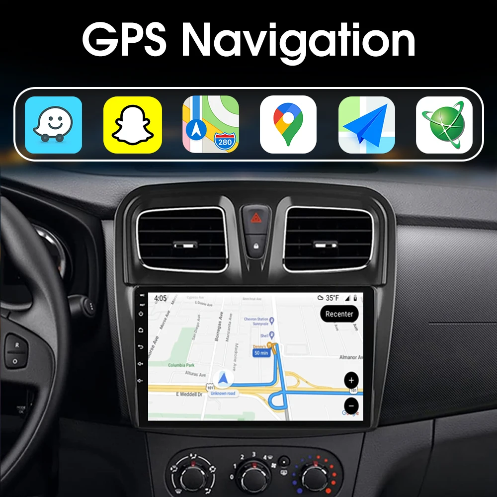 For Renault Logan 2 2012 - 2022 Sandero 2 2013 -2022 Android 16 Auto Radio Stereo Multimidia Player Gps Navigation Carplay Dvr